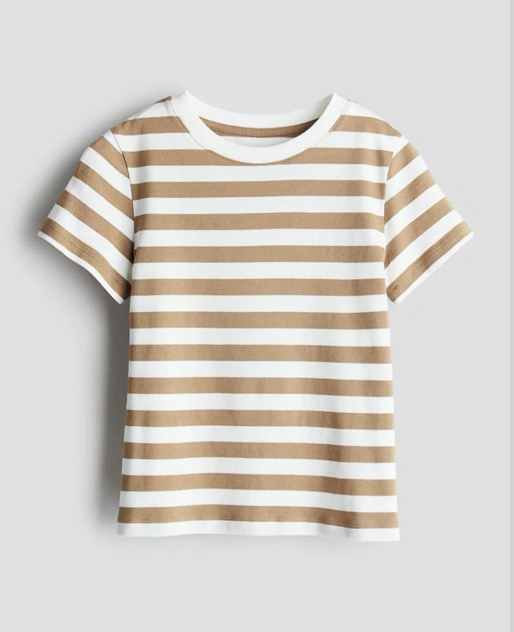 Футболка детская H&M 122-128 см Белый/Коричневый (328)