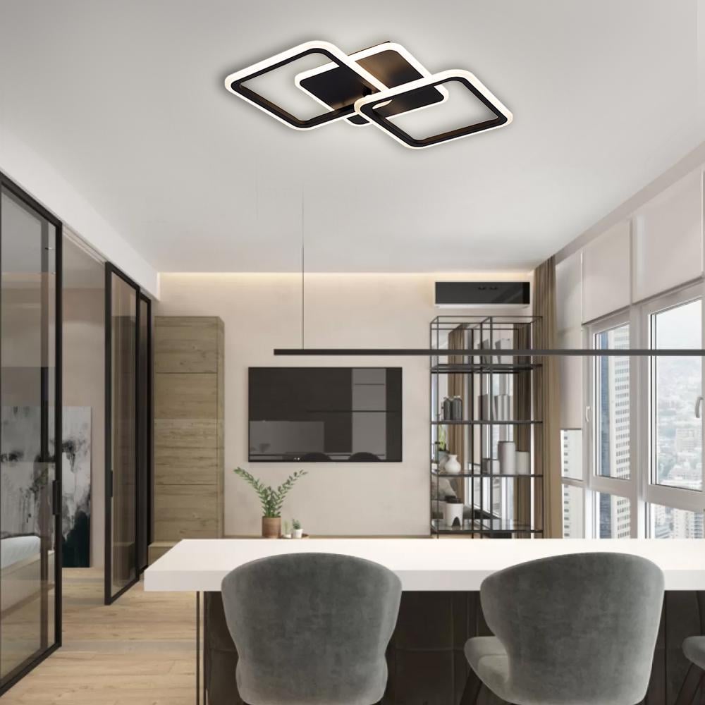 Люстра светодиодная MOKA 3S 62 Вт 550x310x72 мм Черный - фото 7