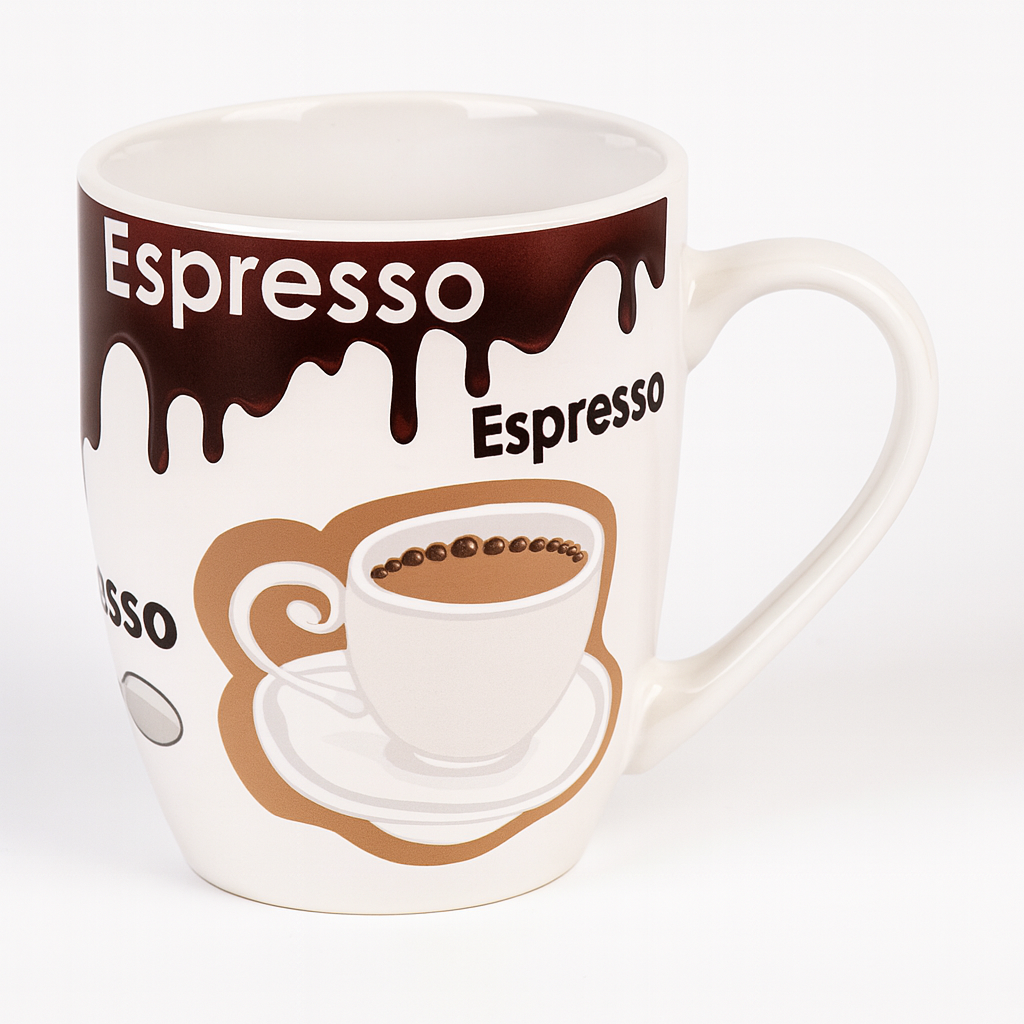 Чашка Stenson Coffee 360 мл Белый 8.5х9.5 см (R34416)