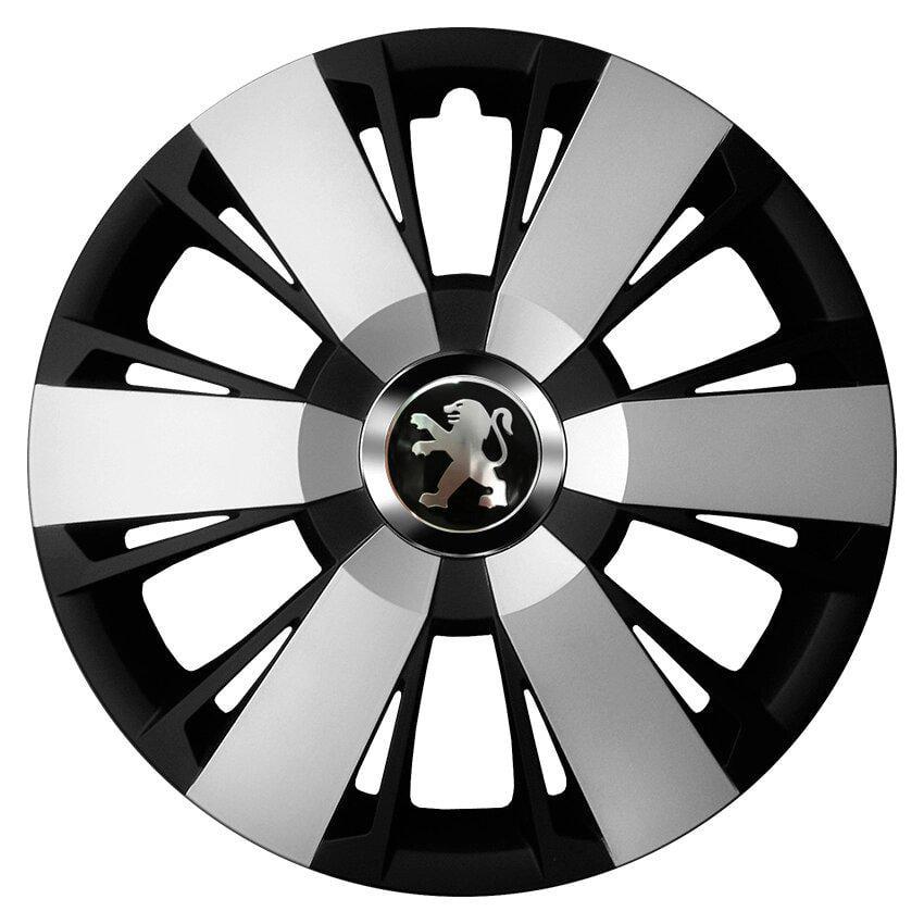 Комплект колпаков JAWOPLAST Sportivo Duo R15 для Peugeot 4 шт. Silver/Black (28434529)