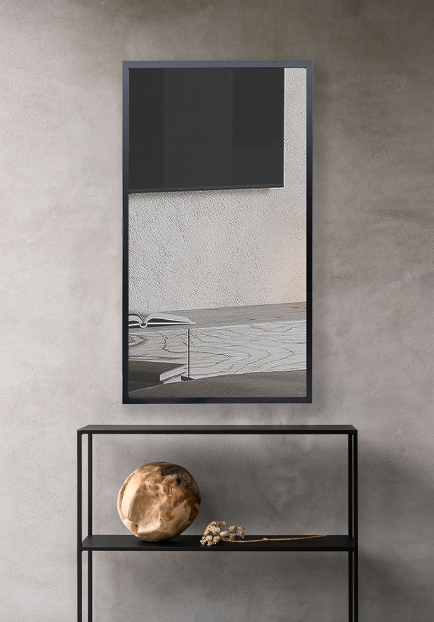 Дзеркало настінне CRYSTAL GLASS в рамці МДФ 2290 1650х500 мм Чорний (С4098) Дзеркало настінне CRYSTAL GLASS в рамці МДФ 2290 1650х500 мм Чорний (С4098)