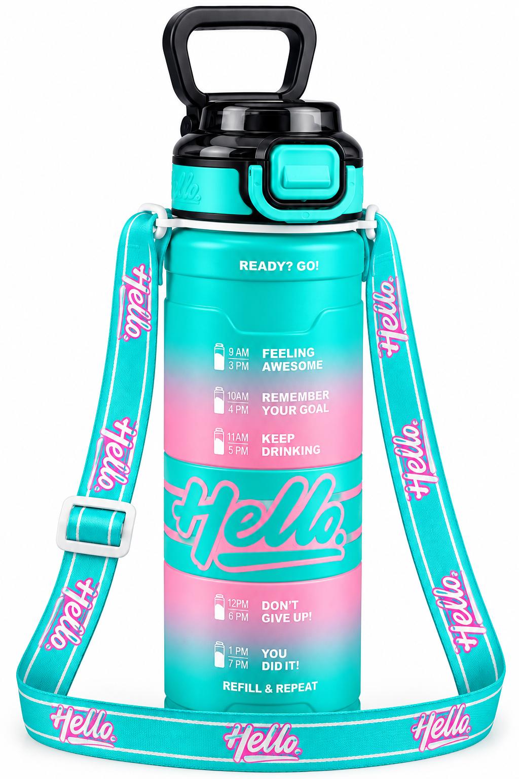 Бутылка Hello 1000 мл Бирюзовый (38490322)