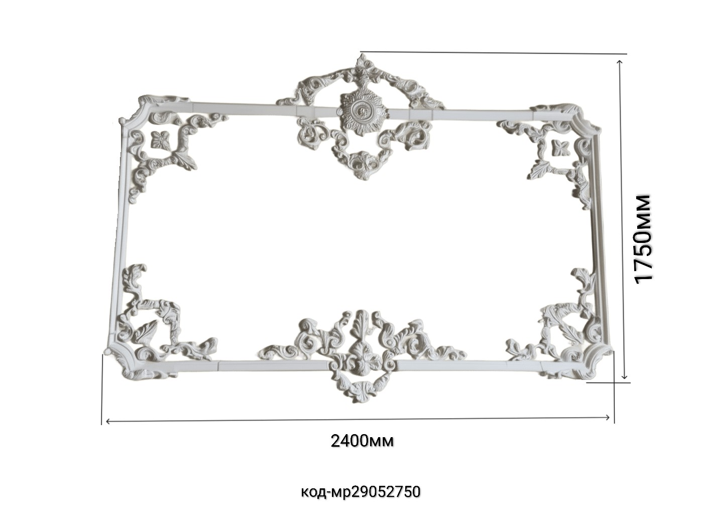 Рамка декоративная гипсовая 1750/2400 мм (29052750) - фото 2