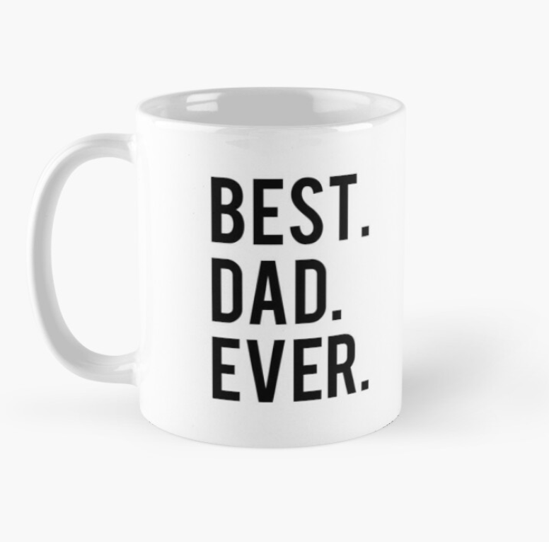 Чашка керамическая с принтом "Best Dad Ever" 330 мл Белый (ПАПА1Ч)