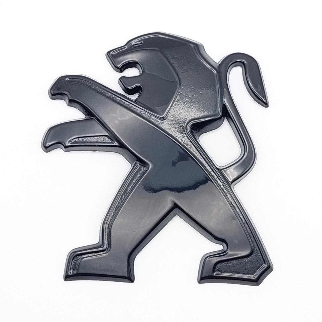 Емблема значок Peugeot метал Чорний глянцевий (1783539484)
