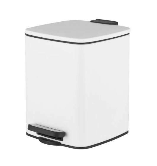 Ведро для мусора MIXXUS Kubix-TC0106 с плавным закрытием квадратное 6 л White (ZX6109)