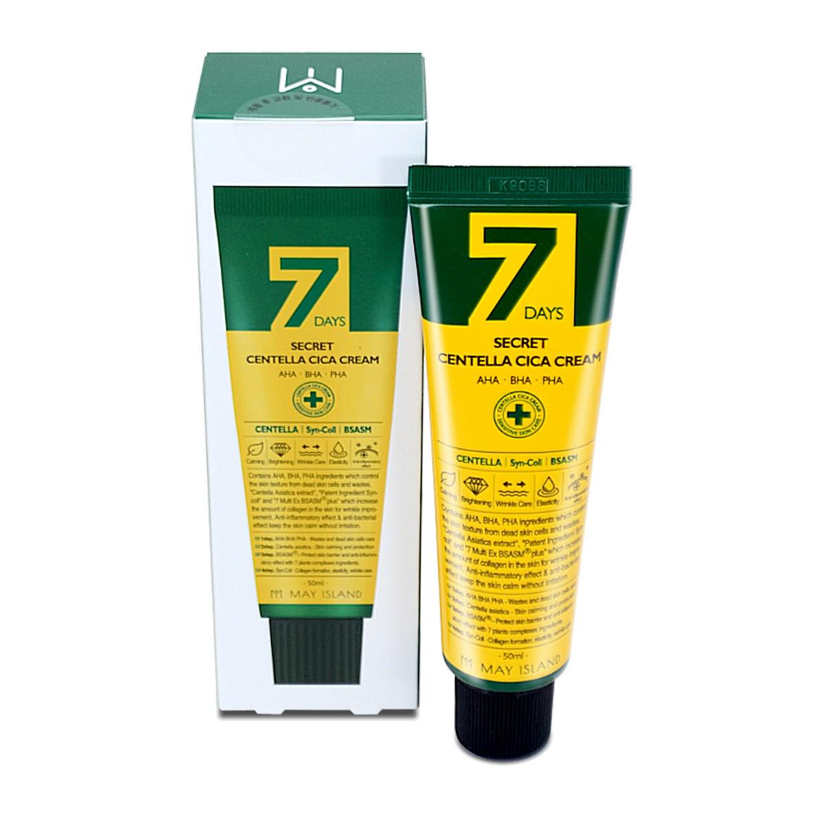 Відновлювальний крем  7 Days Secret Centella Cica Cream AHA, BHA, PHA May Island 50 мл (8809515400792)