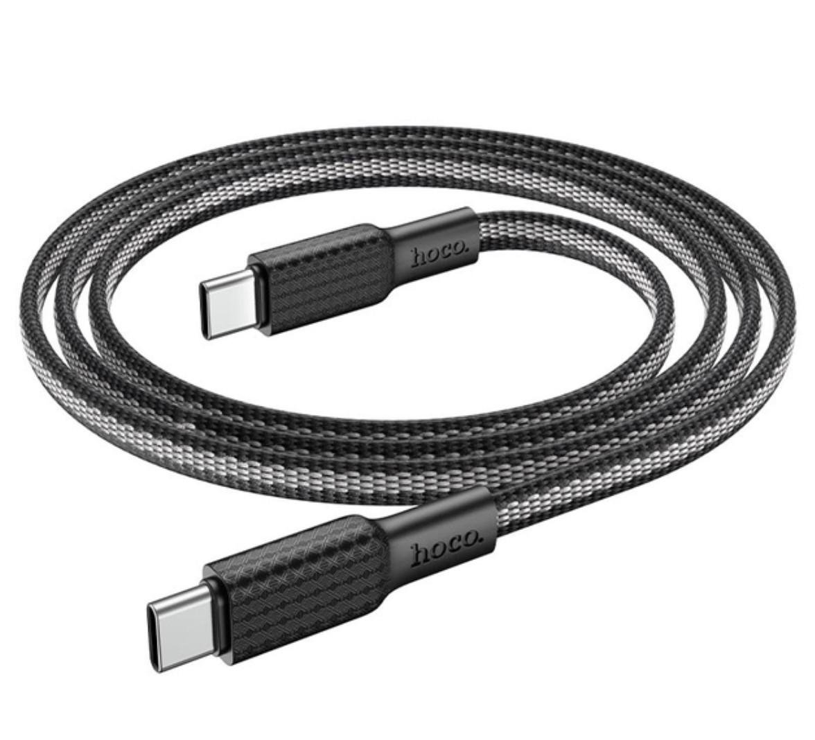 Кабель плоский Hoco X69 Type-C to Type-C PD 60W 1 м Black/Grey (2487168703)