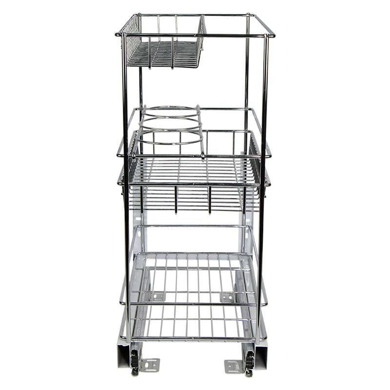 Карго с нижним креплением с полкой для бутылок 300 мм Хром (82824) - фото 3 Карго с нижним креплением с полкой для бутылок 300 мм Хром (82824) - фото 3