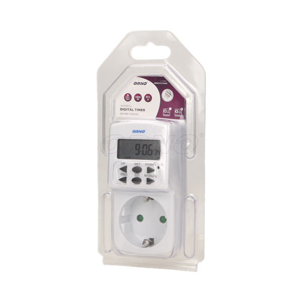 Таймер програматор з LCD дисплеєм на 10 програм OR-PRE-428(GS) ORNO
