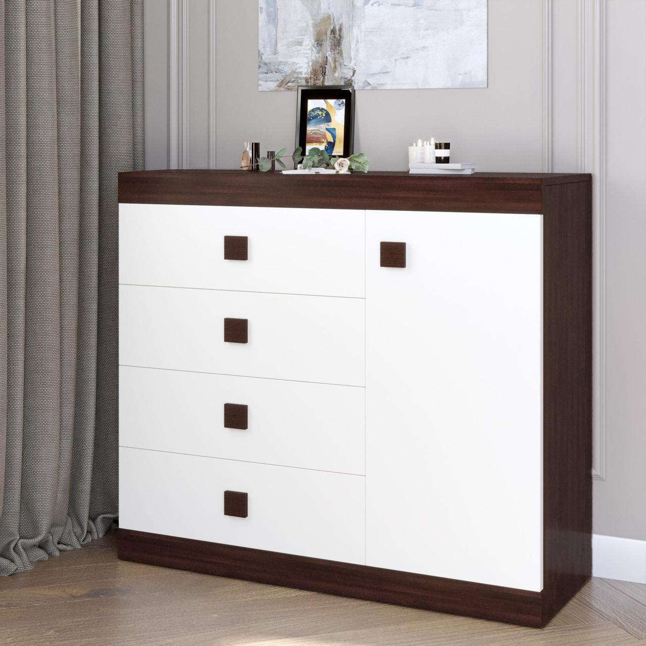 Спальня дитяча Еверест Соната Комплект 7 модульна 4 елементи Венге темний/Білий (DTM-2590) - фото 5 Спальня дитяча Еверест Соната Комплект 7 модульна 4 елементи Венге темний/Білий (DTM-2590) - фото 5