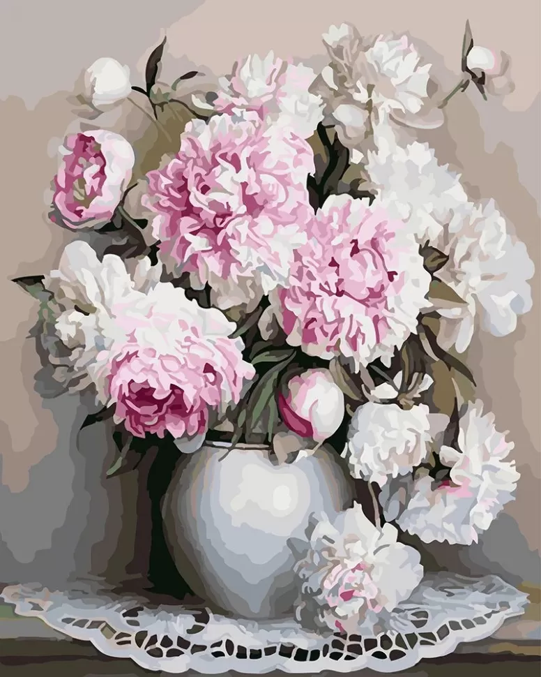 Картина по номерам Brushme Пышные пионы 40х50 см (BRM22265)