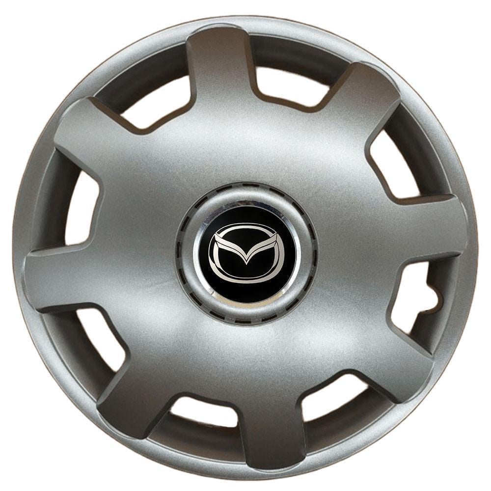 Ковпаки SJS 105 з логотипом Mazda 4 шт. R13 Срібний (2789080606)