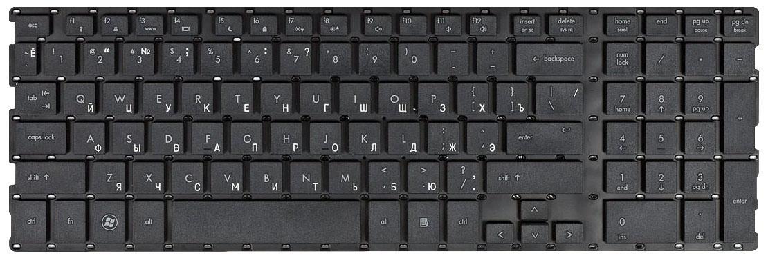 Клавиатура для ноутбука HP ProBook 4510 горизонтальный Enter Black