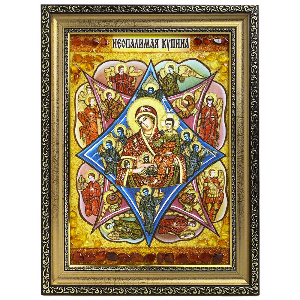 Икона Неопалимая Купина янтарная 20х30 (Б0028-20х30)