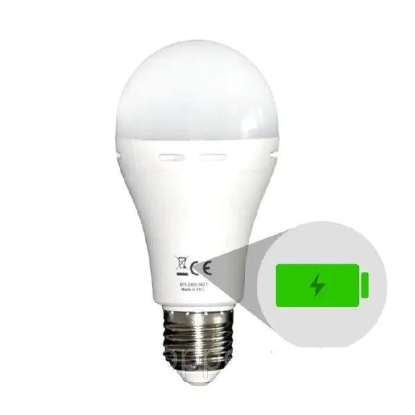 Лампа акумуляторна LED Е27 12W 75 Вт 1500 mAh 6500К (100184) - фото 2