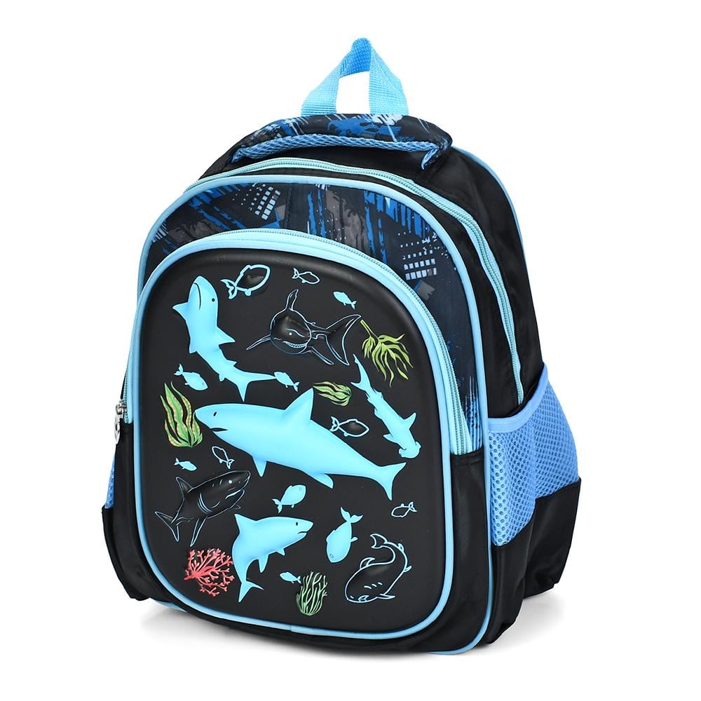 Детский рюкзак JD2421 с двумя отделениями и внешними карманами Черный Детский рюкзак JD2421 с двумя отделениями и внешними карманами Черный