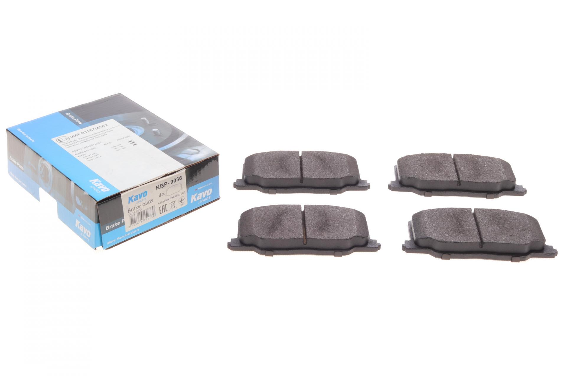 Колодки тормозные передние KAVO PARTS KBP-9036 Toyota Avensis 05-08/Camry/Corolla 83-94 с датчиком