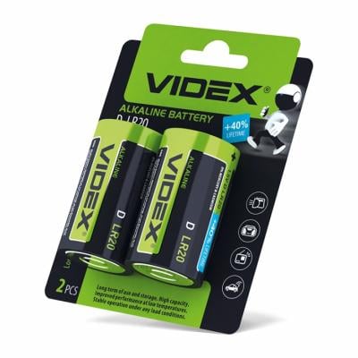 Батарейки Videx Alkaline LR20 2 шт.