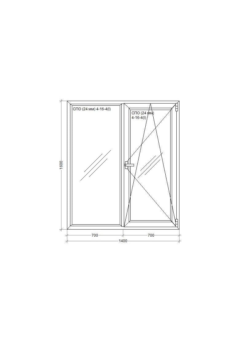 Окно металлопластиковое WDS 5S поворотно-откидное 1400х1600 мм - фото 3 Окно металлопластиковое WDS 5S поворотно-откидное 1400х1600 мм - фото 3