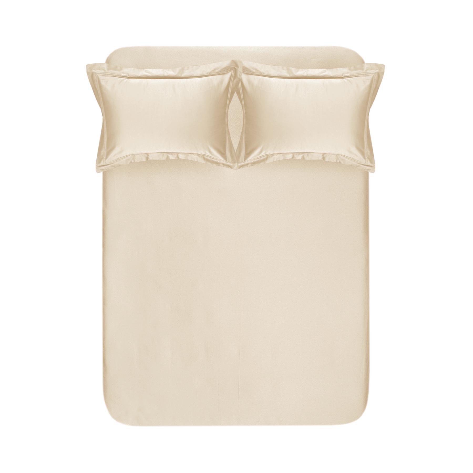 Простынь на резинке Lotus Home Carolina 300ТС с наволочками 180x200/50x70 см 2 шт. Кремовый (svt-2000022354929)