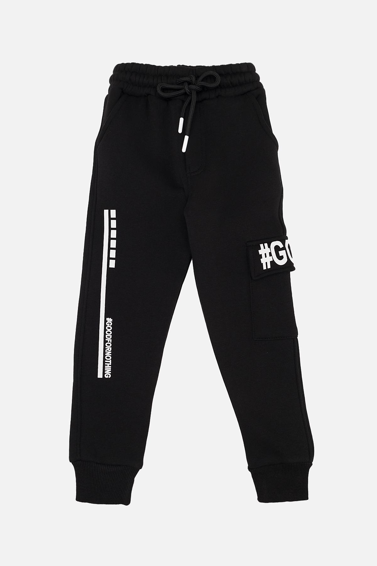 Спортивные брюки для мальчика 110 см Черный (ЦБ-00259205) Спортивные брюки для мальчика 110 см Черный (ЦБ-00259205)