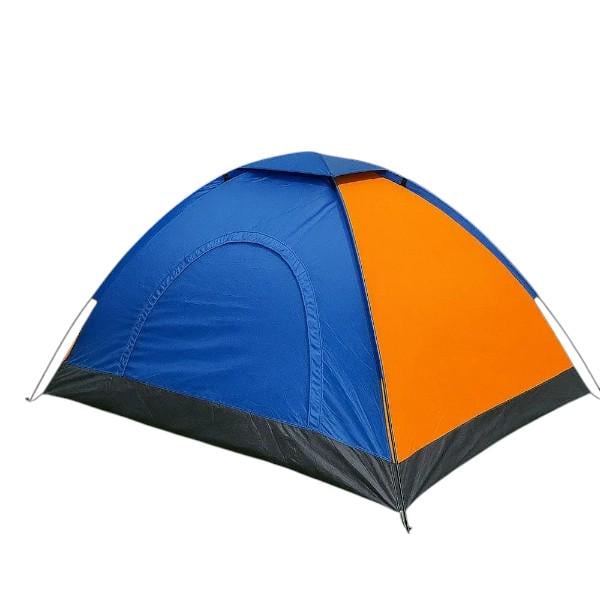 Палатка туристическая четырехместная 200х200х110 см Синяя - фото 4