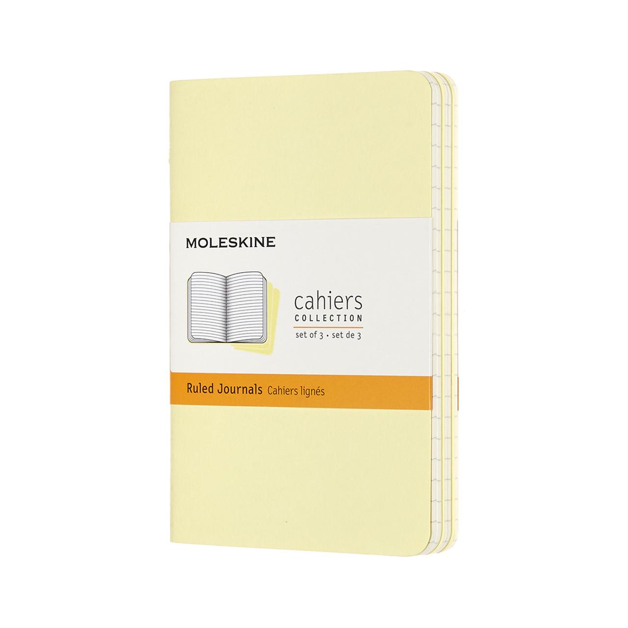 Блокнот Moleskine Cahier карманный 9х14 см в линейку нежный Желтый