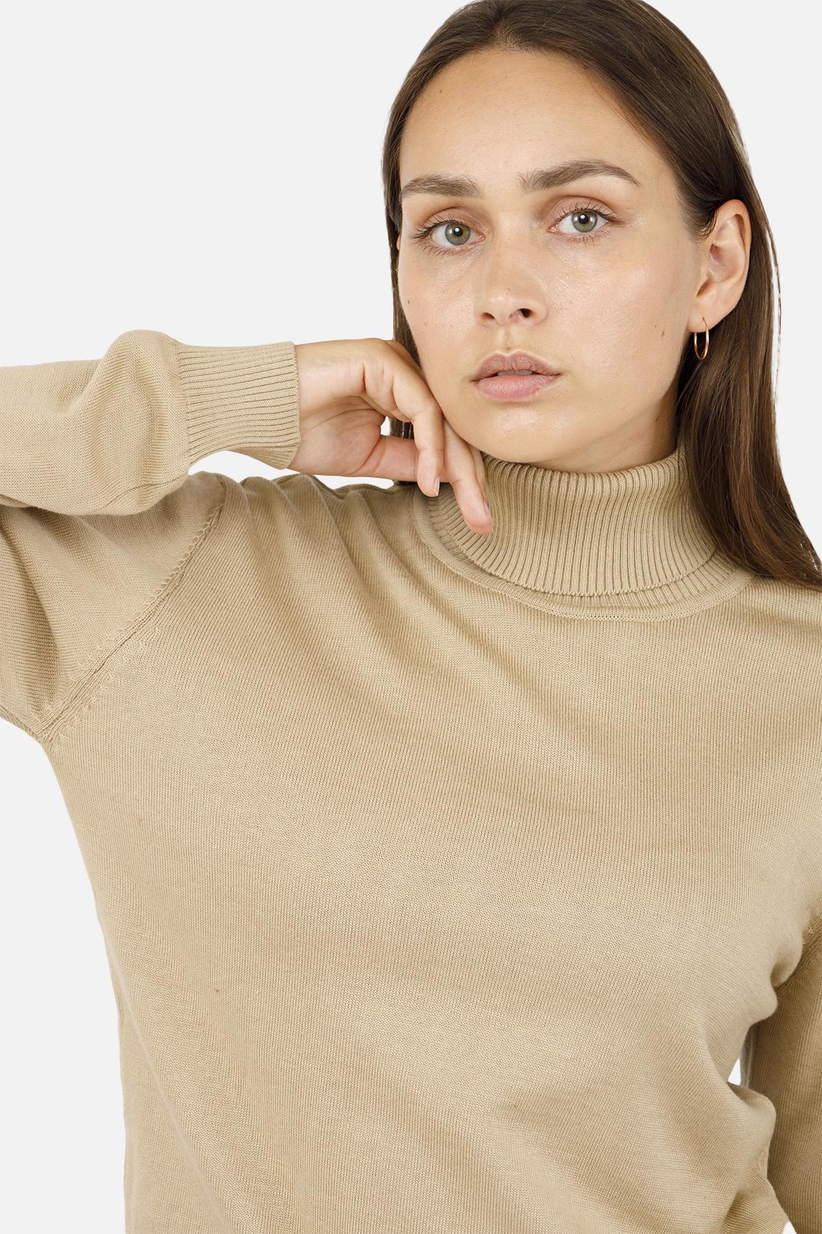 Гольф женский с длинным рукавом р. 46 Бежевый (SKT001022760) - фото 3