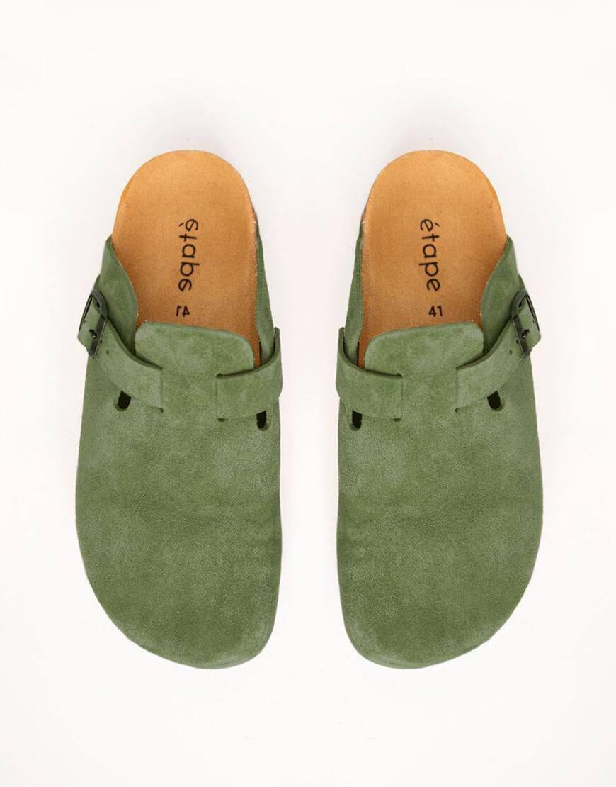 Сліпери slippers suede musgo жіночі ETAPE зелені р. 36