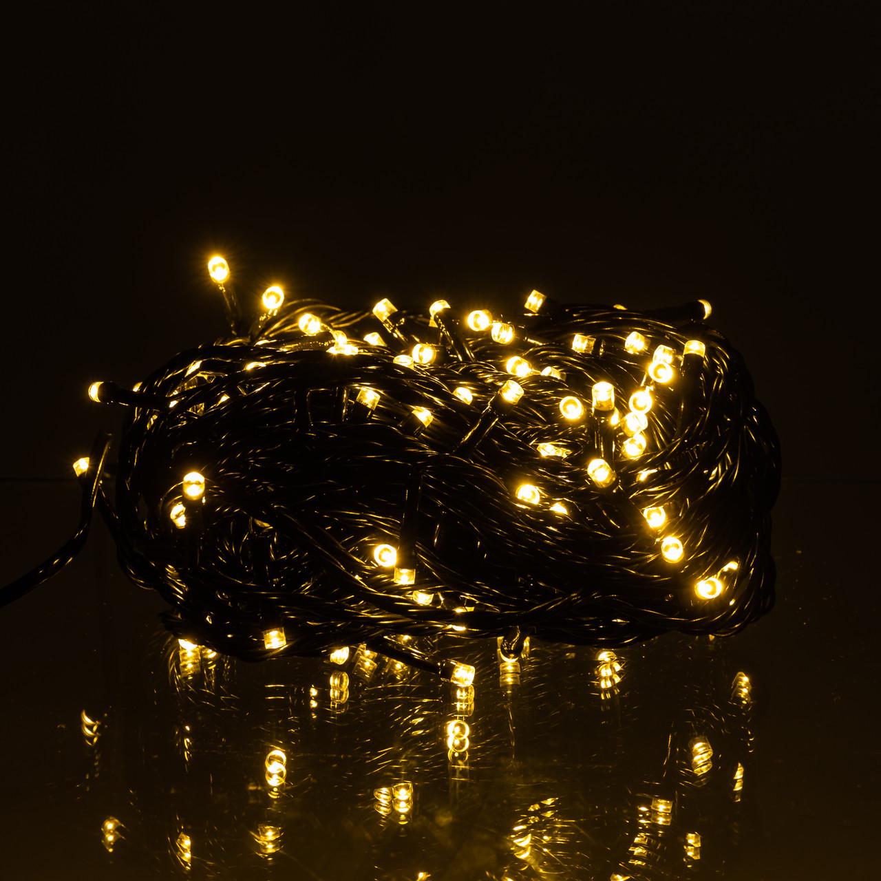 Гирлянда комнатная Нить W160LED16MBY 14 м 160 LED Черный/Желтый (29912885)