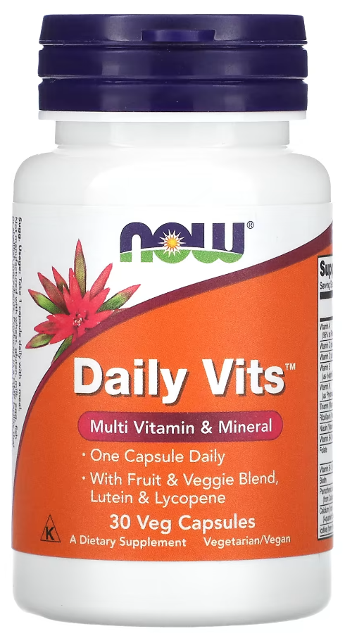 Комплекс вітамінів та мінералів на кожен день NOW Foods Daily Vits 30 капсул