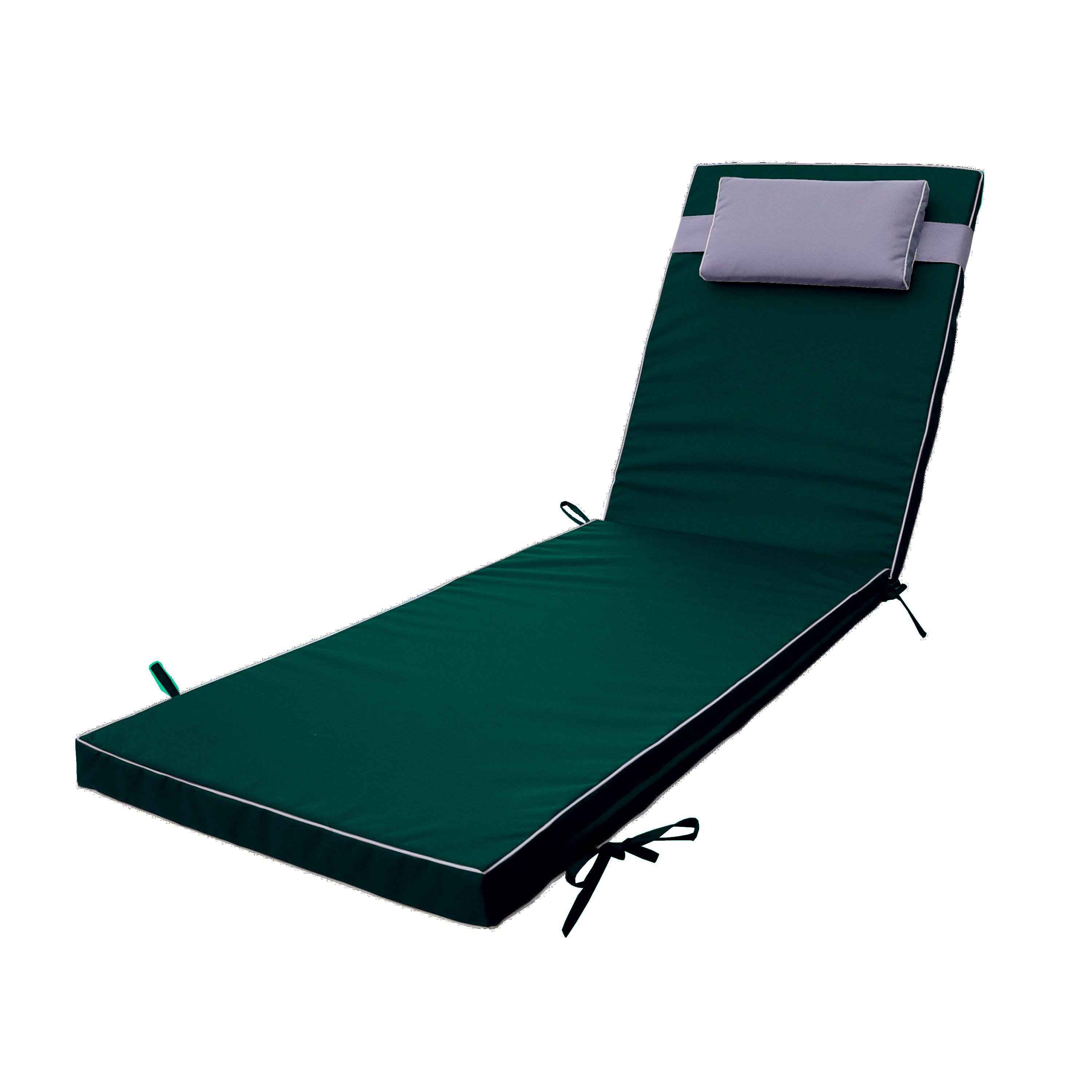 Матрас для шезлонга eGarden BAHIA оксфорд 195x58x6 см Темно-зеленый/Светло-серый (5783) - фото 1 Матрас для шезлонга eGarden BAHIA оксфорд 195x58x6 см Темно-зеленый/Светло-серый (5783) - фото 1