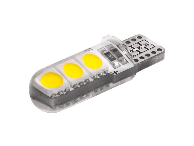Автолампа светодиодная T10 W5W силикон 12 В SMD5050-6led Белый (1278)