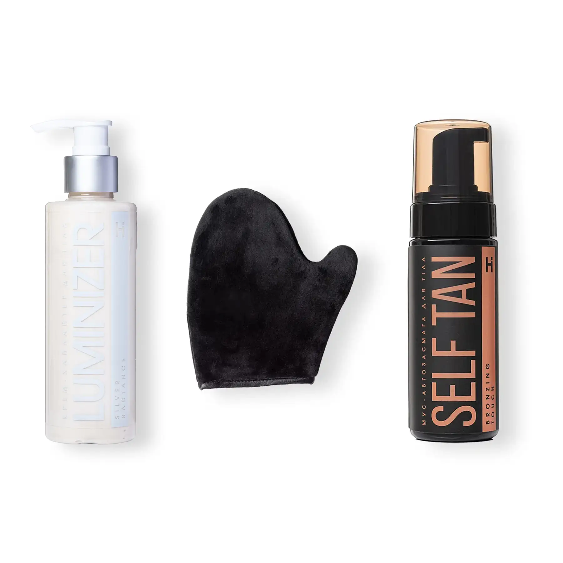 Крем-хайлайтер Silver Radiance + Набор для автозагара