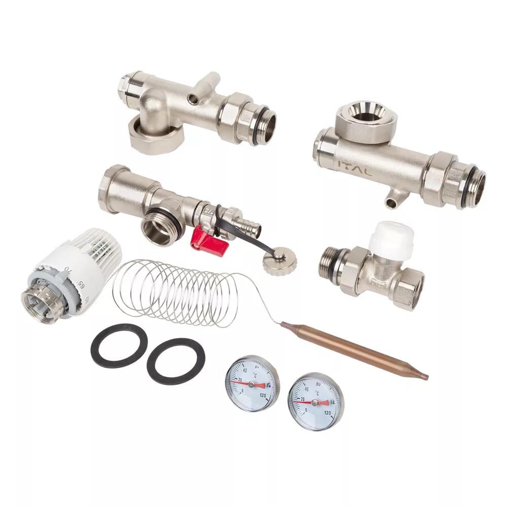 Смесительная группа для теплого пола ITAL MG1-A 1"х3/4" (215338) - фото 2