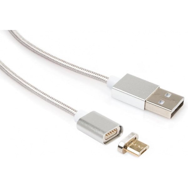 Кабель Vinga USB 2.0 AM to Micro 5P 1.0 м Magnetic (VCPDCMMAG1S)