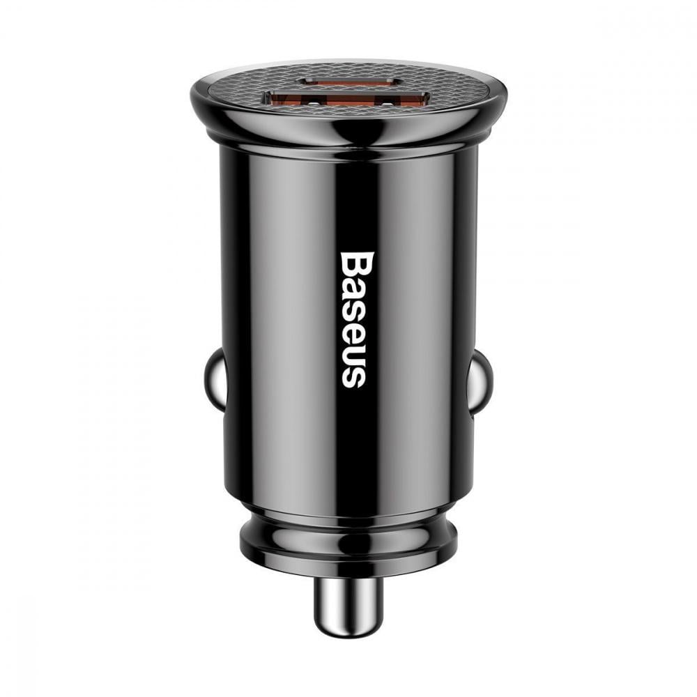 Зарядное устройство автомобильное BASEUS Circular Plastic PD3.0 QC 4.0/30 W USB/Type-C Black (21745) - фото 8