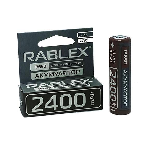Акумулятор Rablex Li-Ion 18650 3,7V 2400 mAh для ліхтариків