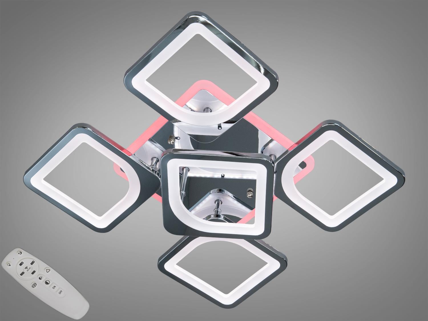 Люстра потолочная Diasha с диммером и LED подсветкой Хром (110W S8060/4+1HR 3col dim) Люстра потолочная Diasha с диммером и LED подсветкой Хром (110W S8060/4+1HR 3col dim)