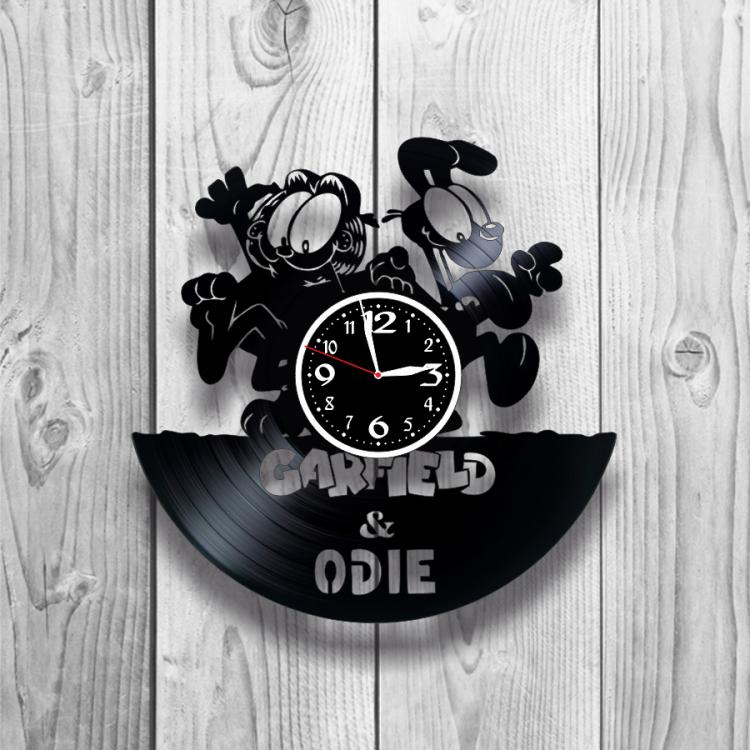 Часы настенные Гарфилд 0343 из виниловой пластинки