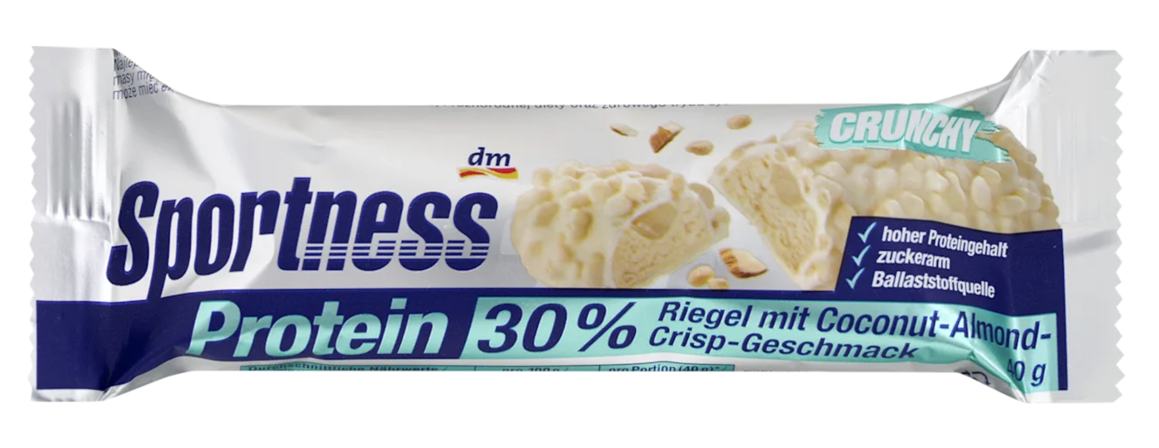 Батончик протеїновий Sportness 30% білка зі смаком кокосу та мигдалю 40 г (EPI-29012026-102)