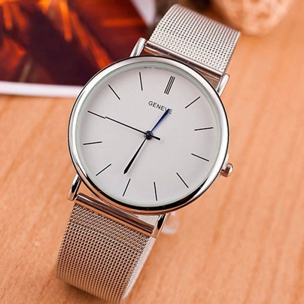 Годинник жіночий Geneva Steel Silver (18201)