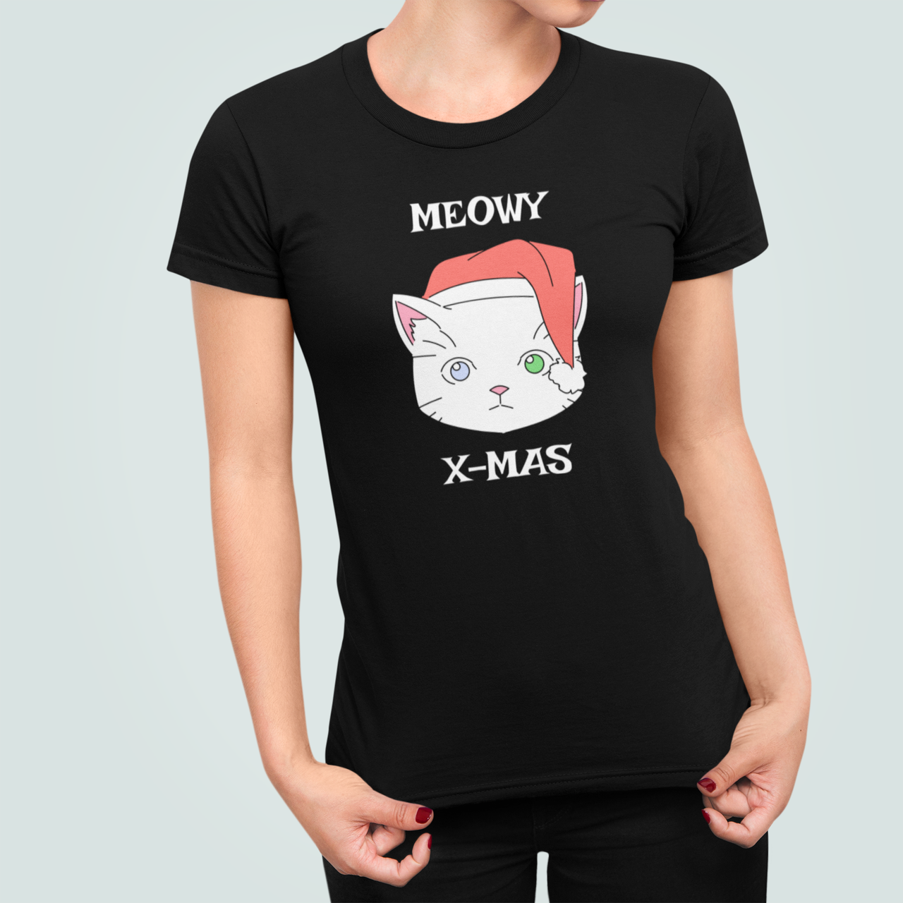Футболка женская новогодняя Stedman с принтом Meowy Christmas M Черный (НГ80.1-2) Футболка женская новогодняя Stedman с принтом Meowy Christmas M Черный (НГ80.1-2)