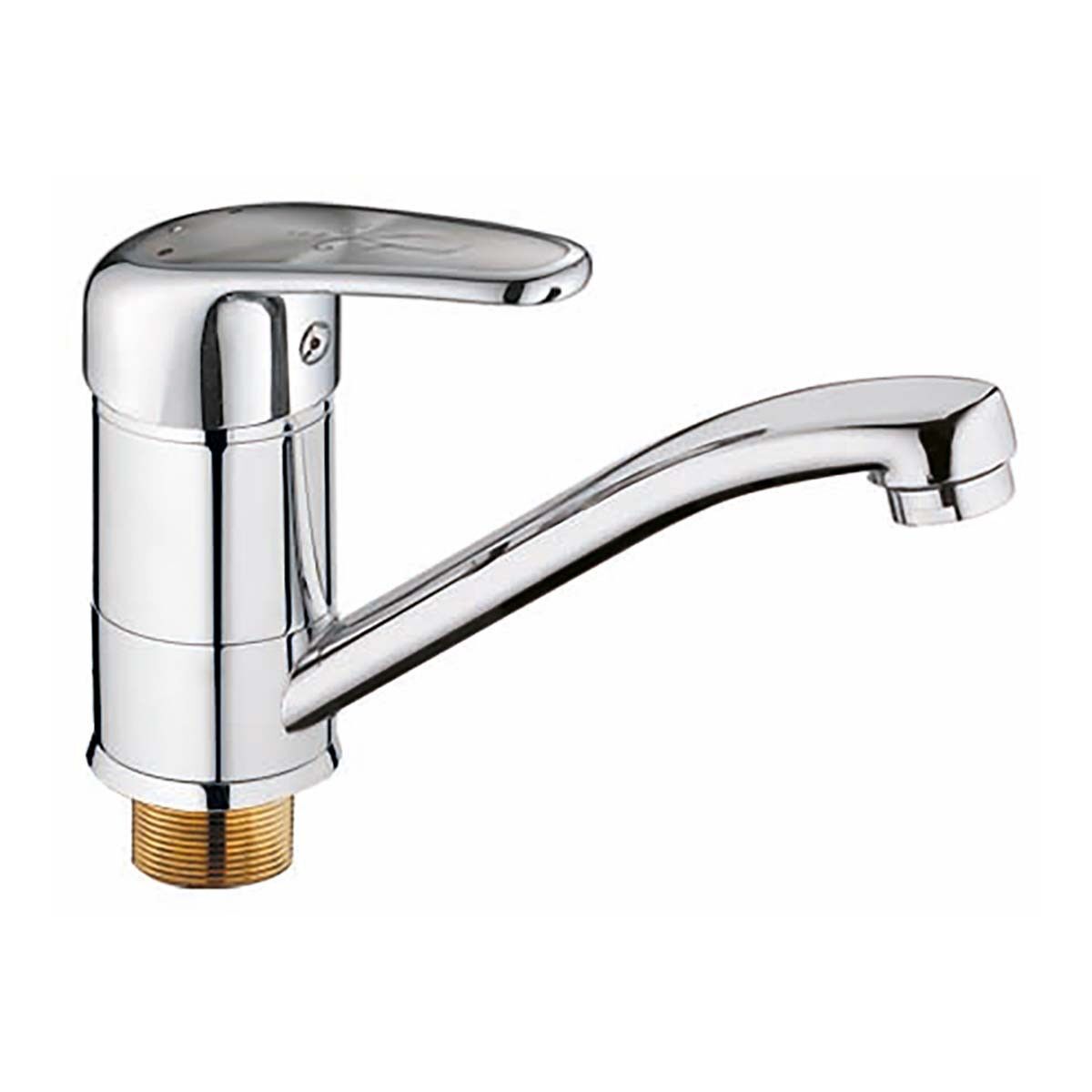 Смеситель для кухни HAIBA MAGIC 555 (15 см) с серой ручкой (HB0670)