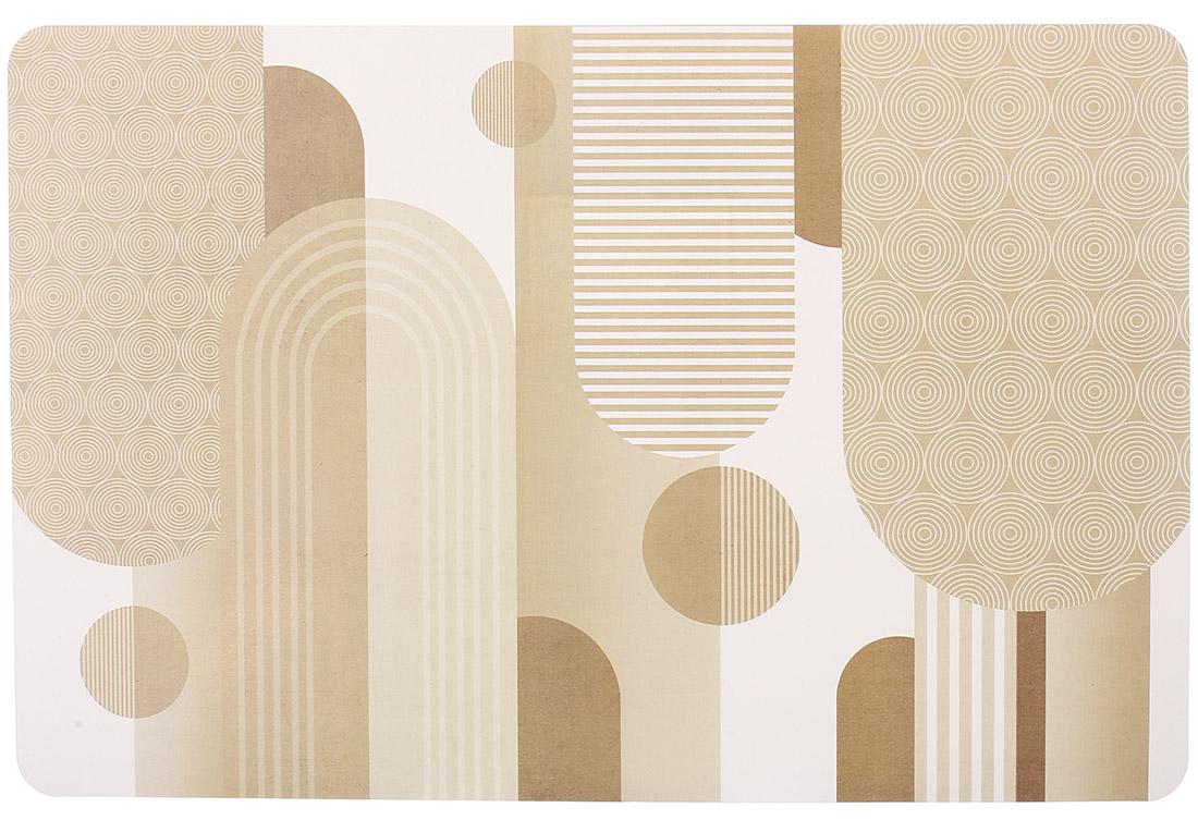 Набір серветок сервірувальних BonaDi Casual з малюнком 43х28 см 4 шт. Бежевий (445-081) Набір серветок сервірувальних BonaDi Casual з малюнком 43х28 см 4 шт. Бежевий (445-081)