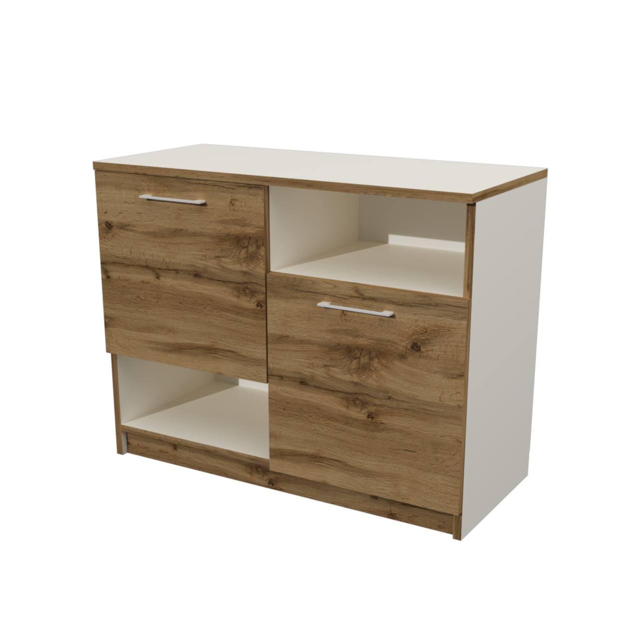 Комод для спальни с открытыми полками и дверцами OSLO 90х70х40 см (000062266)