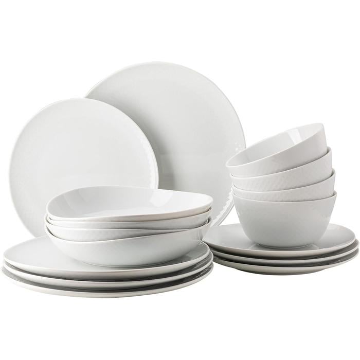 Набор тарелок Rosenthal Junto Weiss на 4 персоны 16 пр.