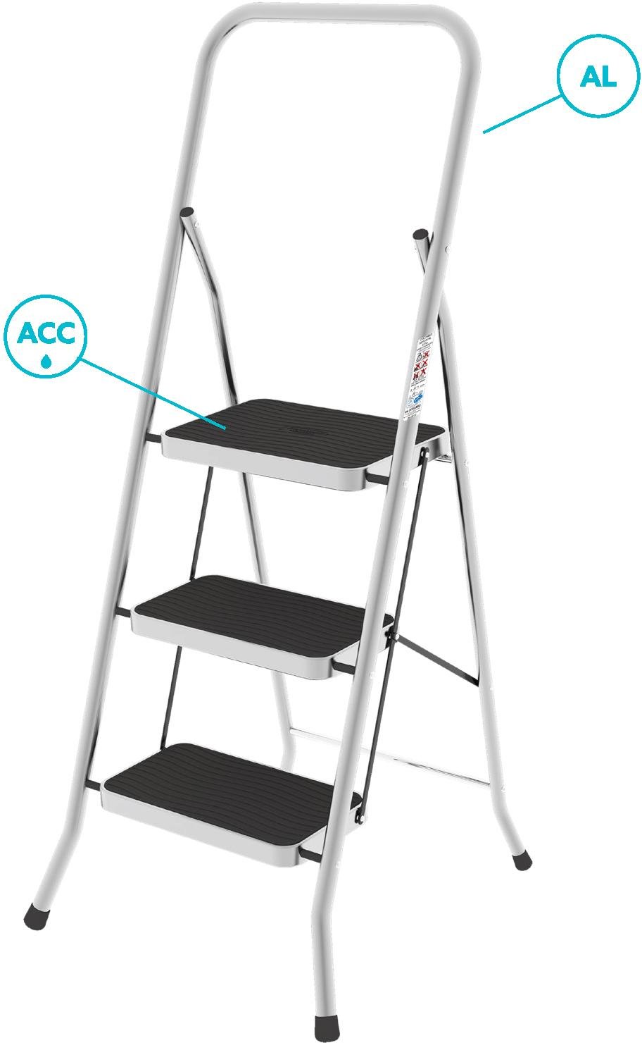 Драбина Colombo Security 3 щаблі (G205AT3W) - фото 4