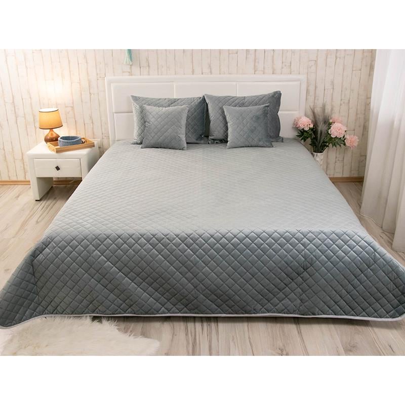 Покривало двостороннє Руно велюр 180x220 см Персиковий (28092603)